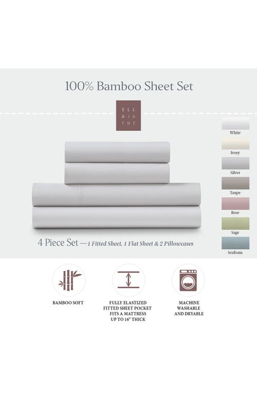 Ella Jayne Home Deep Pocket 4-piece Sheet Set In Silver