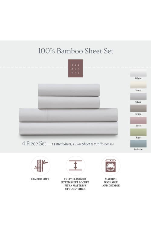 Shop Ella Jayne Home Deep Pocket 4-piece Sheet Set In Silver