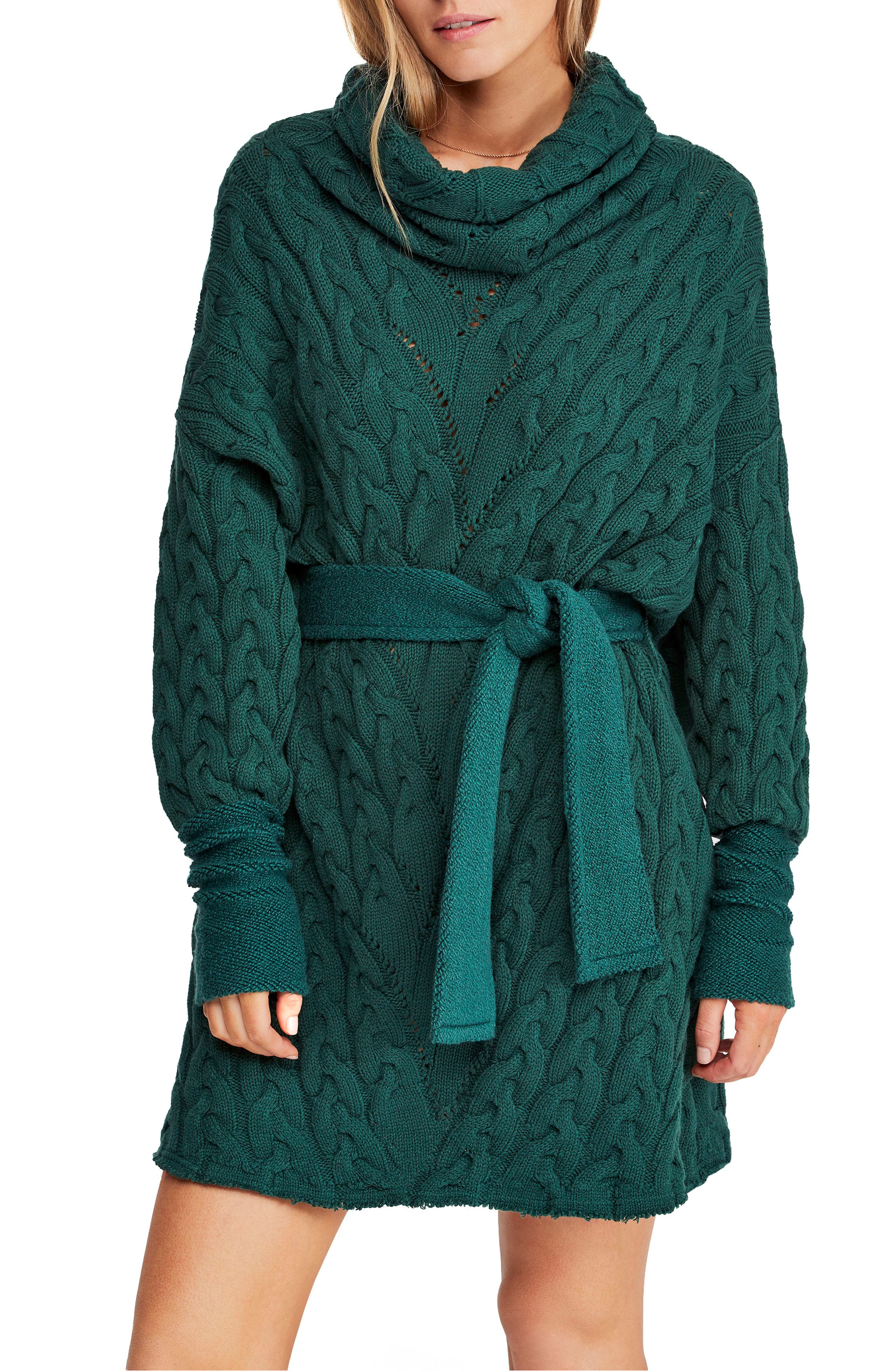 free people cable knit sweater dress