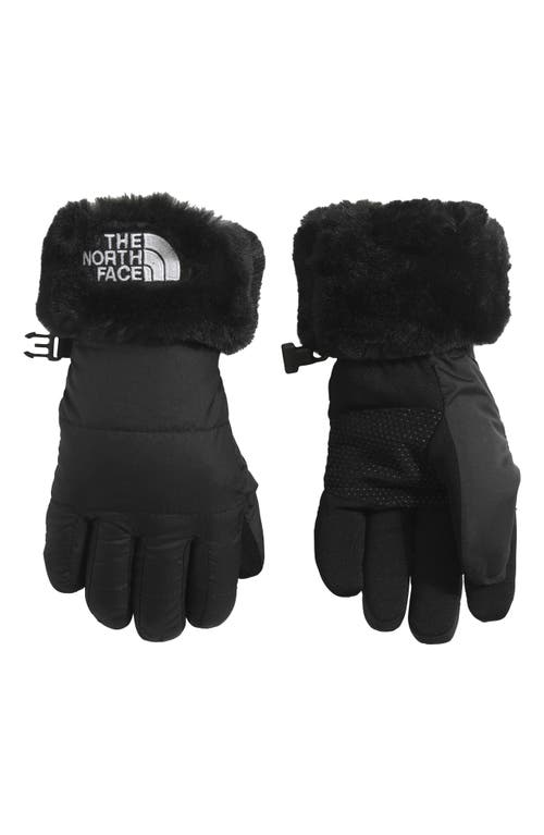 The North Face Kids' Mossbud Water Repellent Gloves in Tnf Black/Tnf Black
