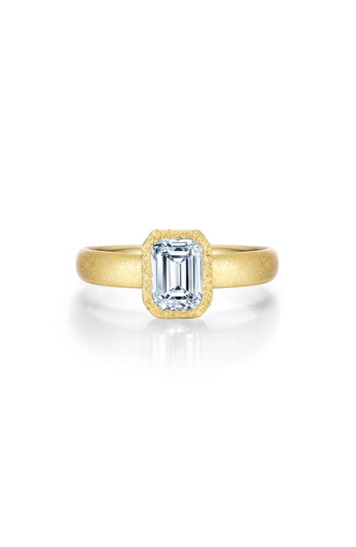 Lafonn Emerald Cut Simulated Diamond Ring in White at Nordstrom, Size 7