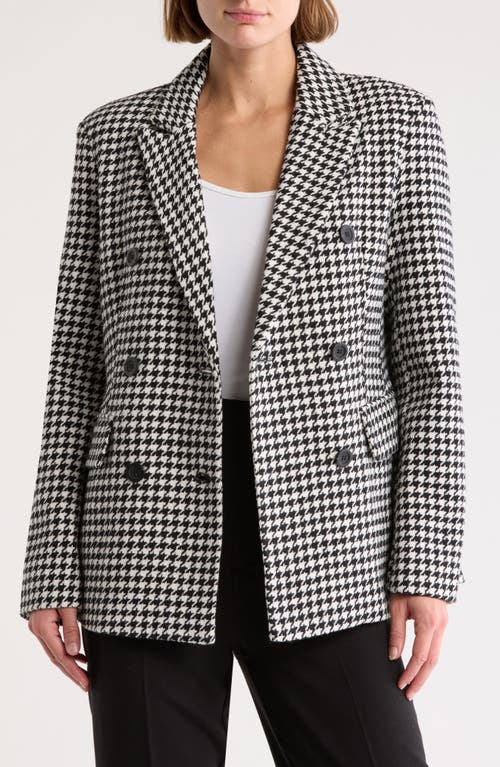 Shop Bb Dakota By Steve Madden Houndstooth Peacoat In Black/white