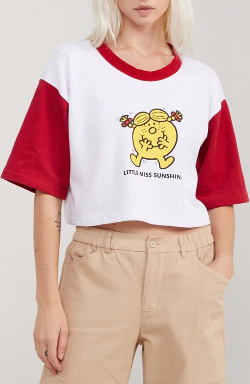 Shop Samii Ryan Little Miss Sunshine Graphic Crop T-shirt In White/red
