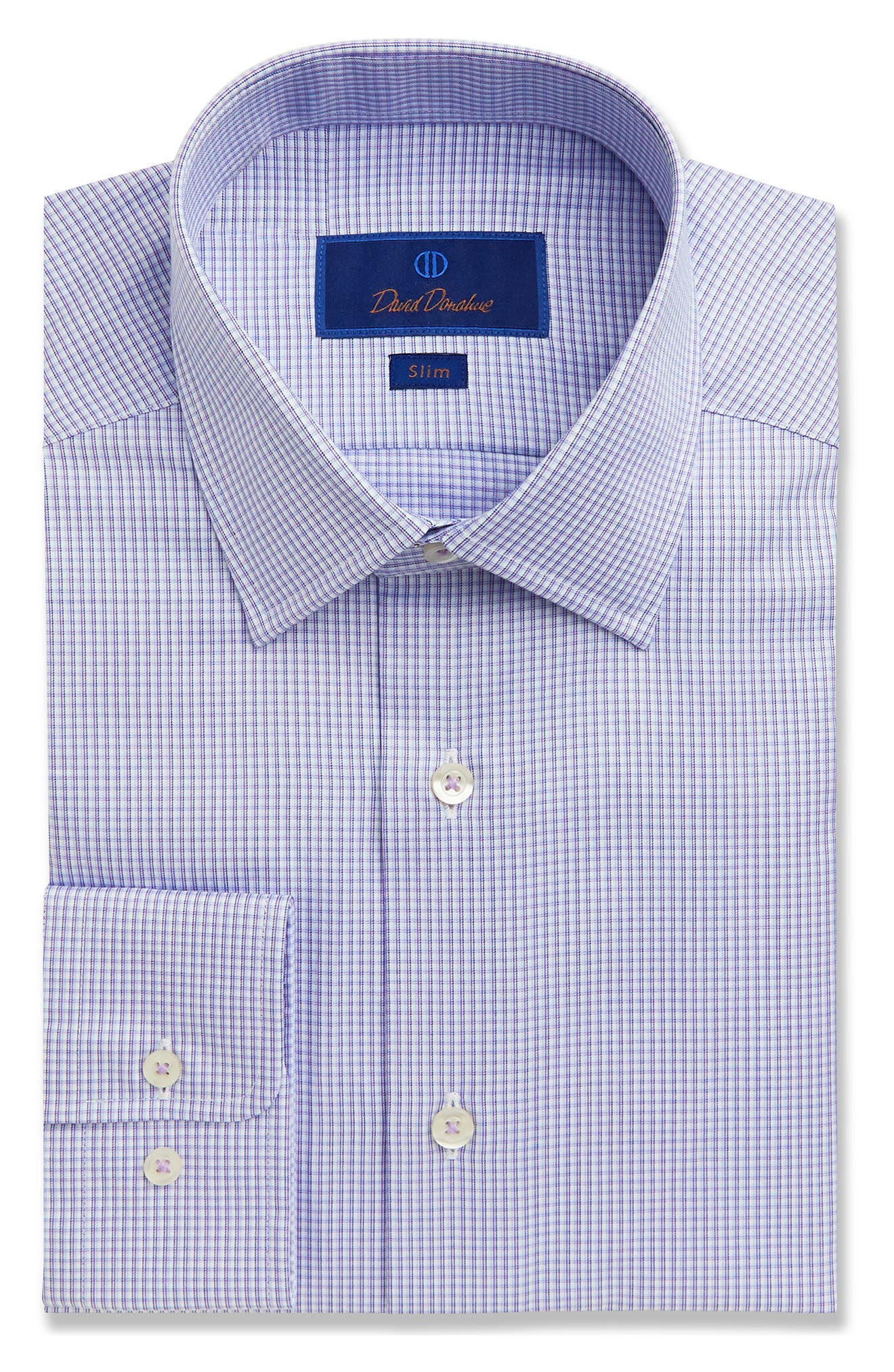 David Donahue Slim Fit Dress Shirt 