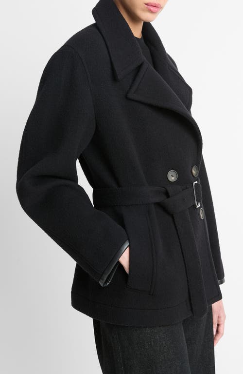 Shop Vince Lofty Wool Blend Belted Jacket In Black