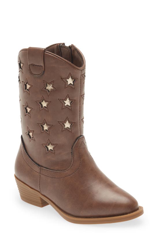 Tucker + Tate Kids' Charli Cowboy Boot In Tan Saddle