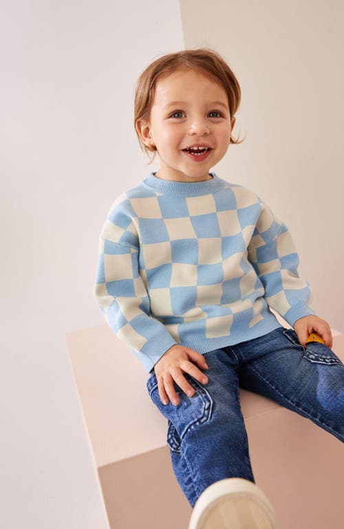 Shop Next Kids' Checkerboard Sweater In Blue