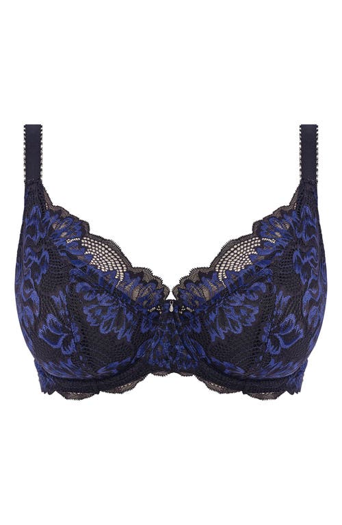 Shop Fantasie Emmaline Underwire Padded Plunge Bra In Midnight