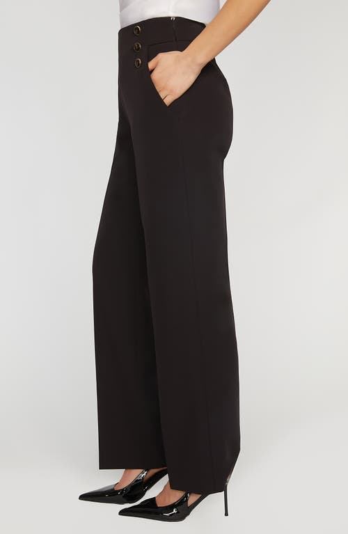 Shop Elie Tahari The Jolie Straight Leg Sailor Pants In Noir