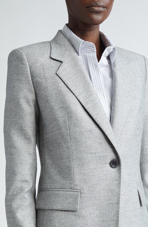 Shop Lafayette 148 New York Notch Lapel Wool Blend Blazer In Nickel Multi