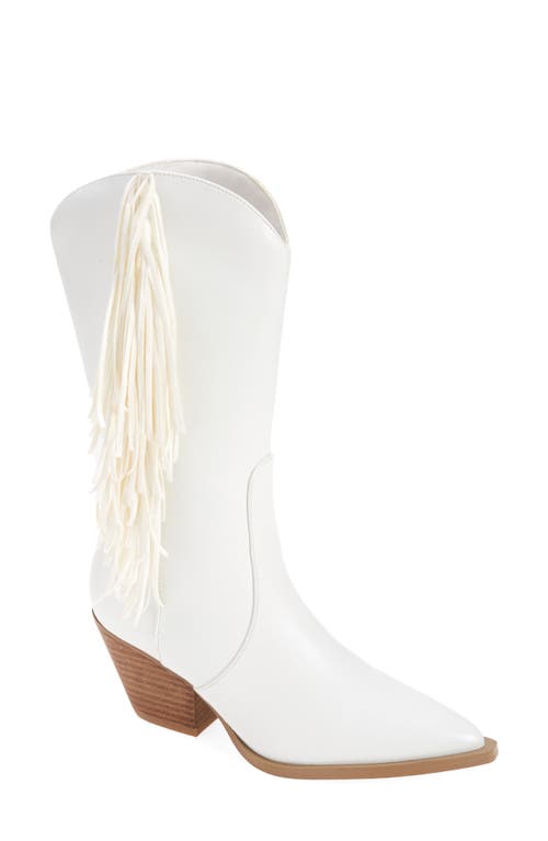 Andi Tassel Western Boot in White