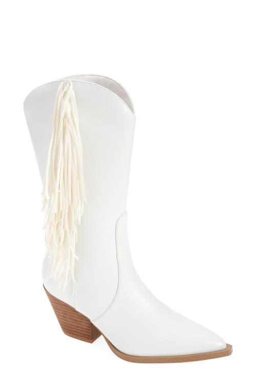 Billini Andi Tassel Western Boot in White at Nordstrom, Size 9