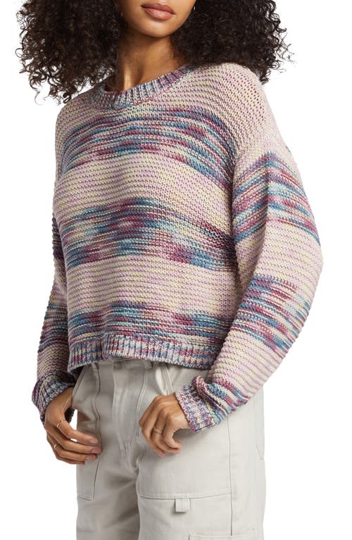 Shop Billabong Fade Out Space Dye Stripe Sweater In Blue Shadow