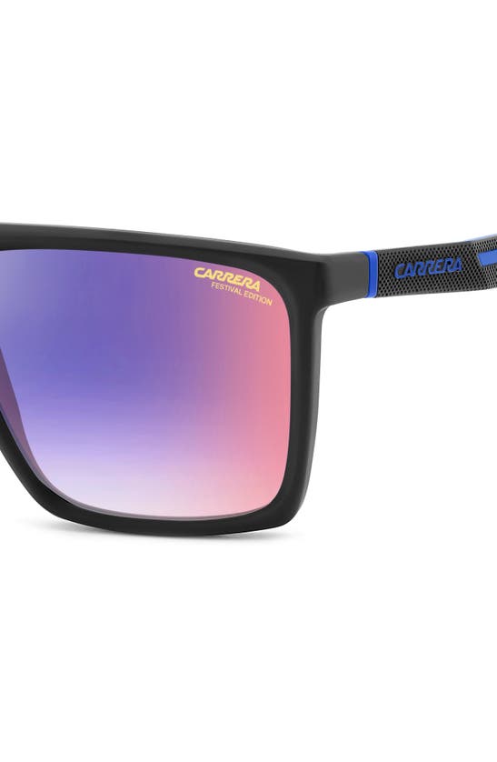 Shop Carrera Eyewear 58mm Gradient Flat Top Sunglasses In Black/ Blue Sf Red
