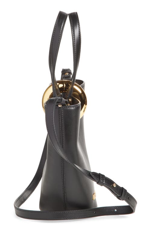 Shop Jacquemus Le Petit Bambola Leather Bucket Bag In Black 990