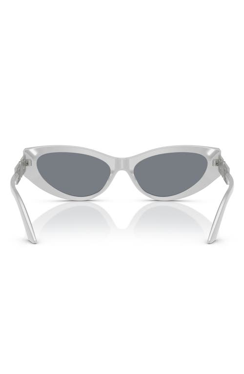 Shop Versace 56mm Cat Eye Sunglasses In Perla Grey