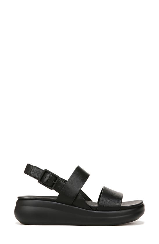 Shop Naturalizer Coast Slingback Platform Sandal In Tumbled Black Faux Leather