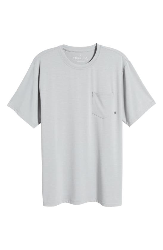 Free Fly Flex Performance Pocket T-shirt In Heather Aspen Grey