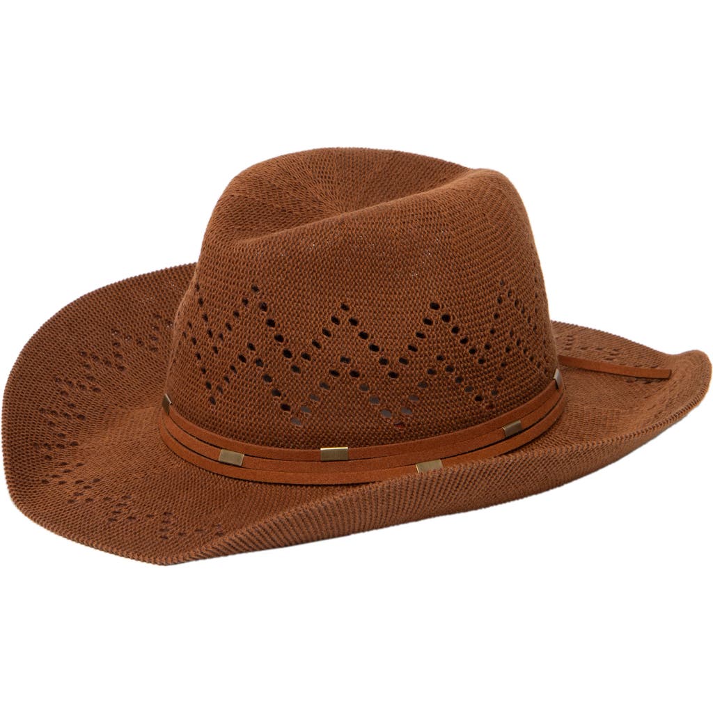 San Diego Hat Open Knit Cowboy Hat In Brown