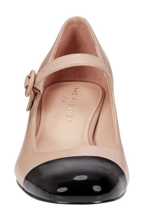 Shop Marc Fisher Ltd Marla Cap Toe Mary Jane Pump In Light Natural