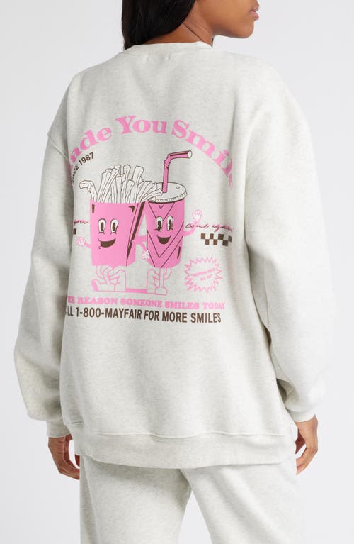 Shop The Mayfair Group Made You Smile Graphic Sweatshirt In Grey