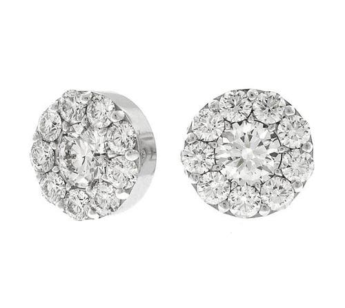 Bliss Diamond 3ct Halo Diamond Studs 14k White Gold Lab Growbn In 14k White Gold