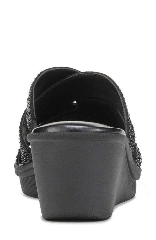 Shop Naturalizer Rowena Platform Wedge Slide Sandal In Black Fabric