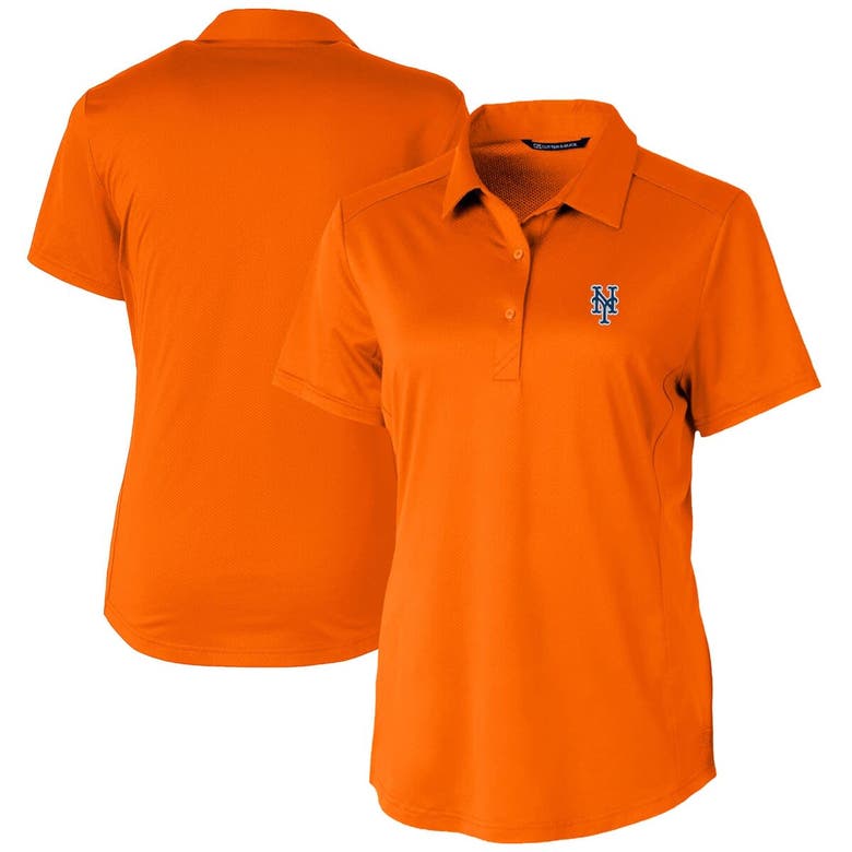Shop Cutter & Buck Heather Orange New York Mets Prospect Textured Stretch Polo