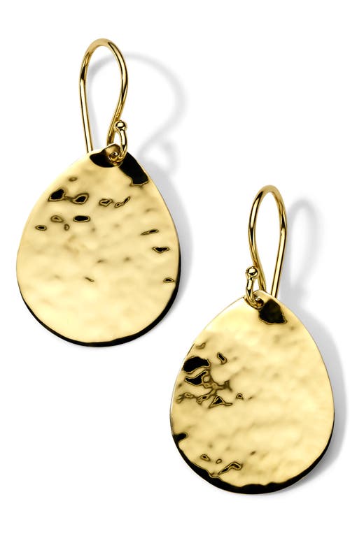 Ippolita Classico Crinkle Teardrop Earrings in Yellow Gold at Nordstrom