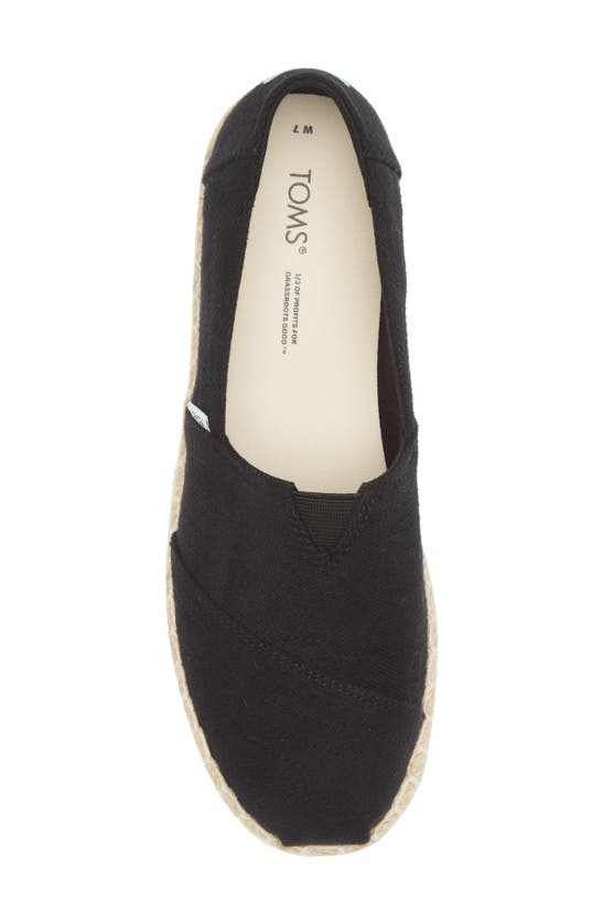 Shop Toms Alpargata Platform Espadrille In Black