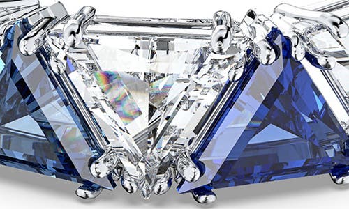 Swarovski Matrix Eternity Ring In Blue Dark Multi
