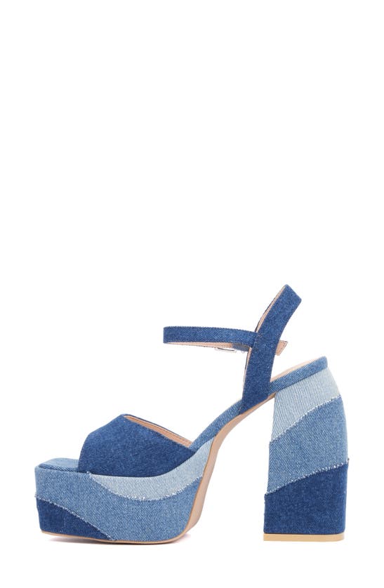 Shop Fashion To Figure Imogen Block Heel Platform Sandal In Blue