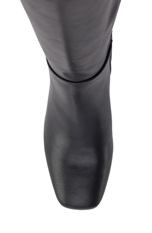 Dkny Cana Knee High Block Heel Boot In Black