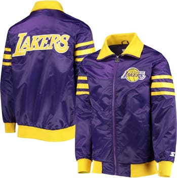 Men's Starter Purple Los Angeles Lakers Varsity Satin Full-Snap Jacket L / Lakers Purple