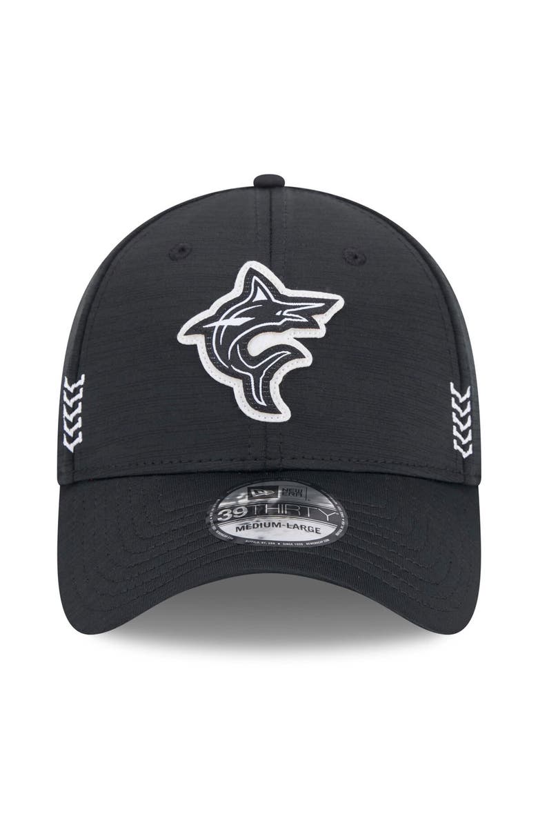 New Era Men's New Era Black Miami Marlins 2024 Clubhouse 39THIRTY Flex ...