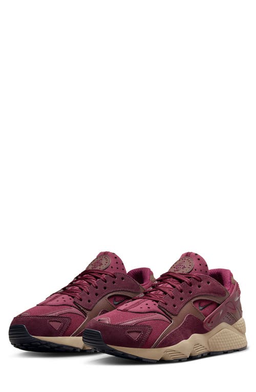 Nike Air Huarache Sneaker In Maroon/black/earth