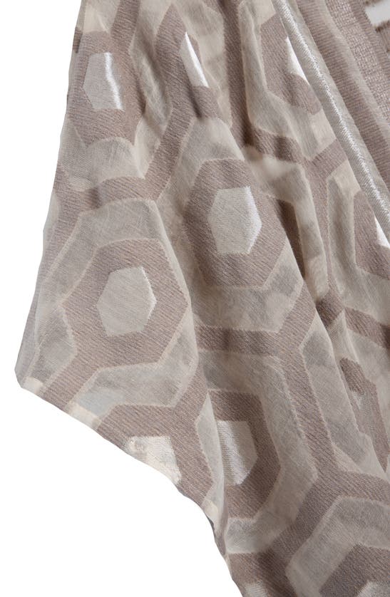 Saachi Geo Poncho In Cream