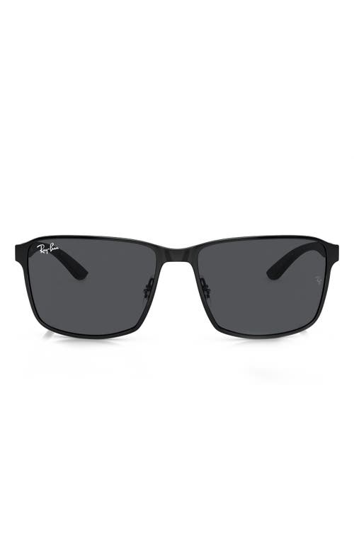 Ray-Ban 59mm Square Gradient Sunglasses in Matte Black at Nordstrom