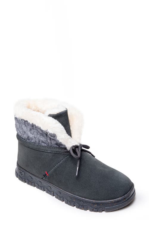 Shop Minnetonka Norean Faux Fur Lined Slipper Bootie In Charcoal