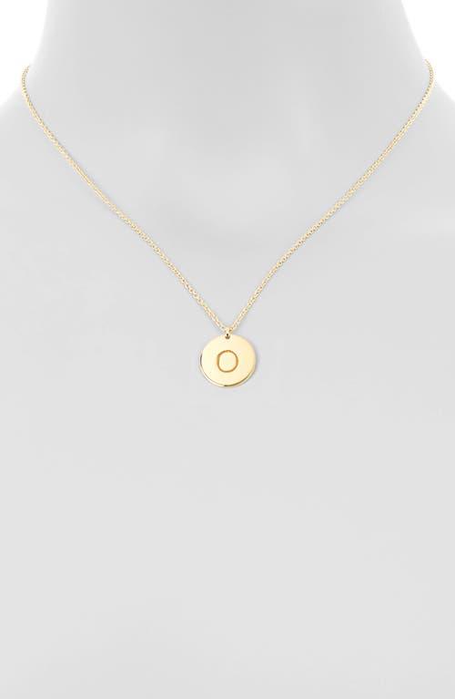 Meshmerise Initial Disc Pendant Necklace In Yellow-o