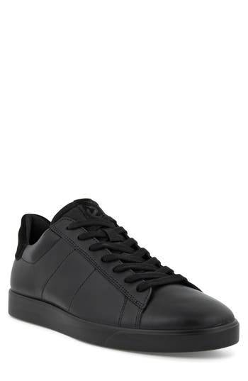Ecco Street Lite Retro Sneaker In Black/black