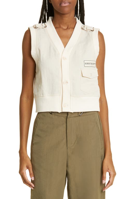 HONOR THE GIFT Nylon Shop Vest in Cream