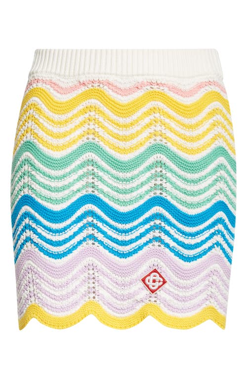 Casablanca Gradient Wave Organic Cotton Sweater Miniskirt