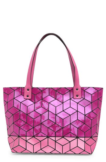 Patrizia Luca Two-tone Geometric Tote Bag In Pink