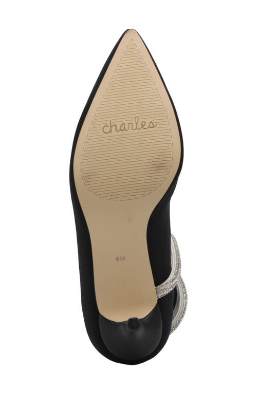 Charles By Charles David Ajay Pointed Toe Bootie In Black-strap Fab