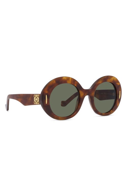 Shop Loewe Anagram 50mm Oval Sunglasses In Blonde Havana/green