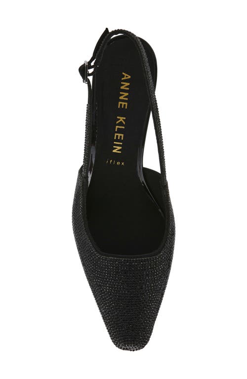 Shop Anne Klein Rosel Slingback Pump In Black Crystal