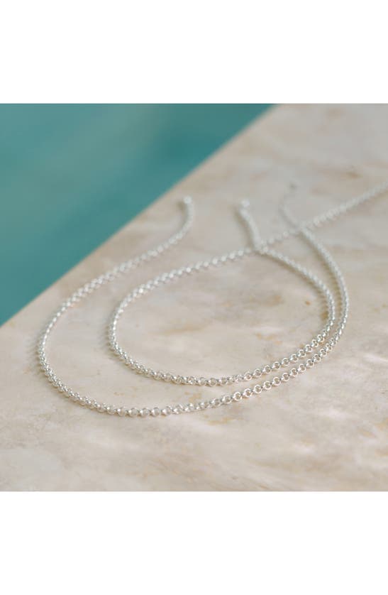 Monica Vinader 22-inch Bombato Chain In Silver