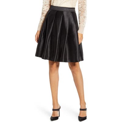 Rachel Parcell Full Twill Skirt, Black (Nordstrom Exclusive)