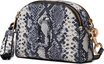 AUTH NWT $375 Marc Jacobs The Shutter SnakeSkin Embossed Leather Crossbody  Bag